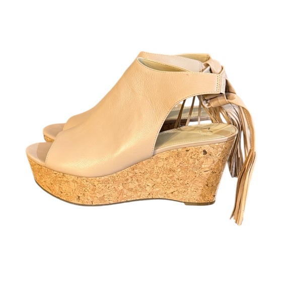 MARC FISHER LTD Sueann Tassel Platform Wedge Sandals Women’s Size 10 - Picture 3 of 9